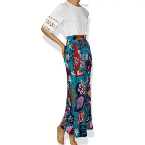 🦋FARM RIO FOR ANTHROPOLOGIE GABRIELA knit MAXI SKIRT XS - Picture 3 of 16